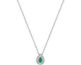 Collier empierré or émeraude & diamant(s) - MN501GEB4