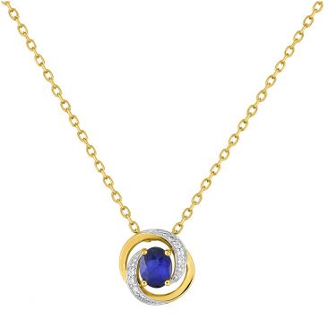 Collier or & saphir - 5A733BSTZ