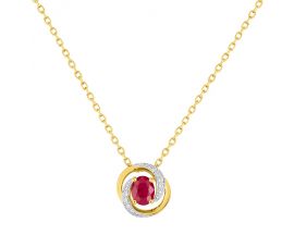 Collier or rubis & oxydes - 5A733BRTZ