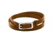 Bracelet acier & cuir Rochet - HB058014