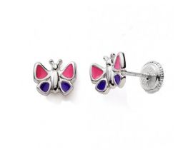 Boucles d'oreilles boutons argent Stepec - cBBPI