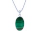 Collier argent malachite Stepec - VL 468