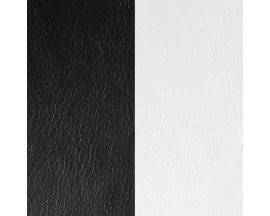 Cuirs boucles d'oreilles 30 mm Les Georgettes - Noir/Blanc