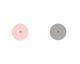 Cuirs boucles d'oreilles 16 mm Les Georgettes - Gris clair/Rose clair