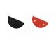 Cuirs boucles d'oreilles 30 mm Les Georgettes - Paillettes noires/Rouge