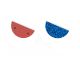 Cuirs boucles d'oreilles 30 mm Les Georgettes - Sépia/Paillettes bleues