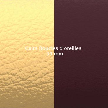 Cuirs boucles d'oreilles 30 mm Les Georgettes - Gazelle/Prune