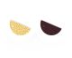 Cuirs boucles d'oreilles 30 mm Les Georgettes - Gazelle/Prune