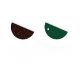 Cuirs boucles d'oreilles 30 mm Les Georgettes - Henné/Vert émeraude