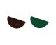 Cuirs boucles d'oreilles 43 mm Les Georgettes - Henné/Vert émeraude