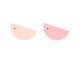 Cuirs boucles d'oreilles 43 mm Les Georgettes - Jasmin/Rose métal