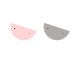 Cuirs boucles d'oreilles 43 mm Les Georgettes - Rose clair/gris clair