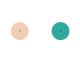 Cuirs boucles d'oreilles 16 mm Les Georgettes - Nude/Aquatic