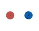 Cuirs boucles d'oreilles 16 mm Les Georgettes - Sépia/Paillettes bleues