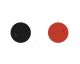 Cuirs boucles d'oreilles 25 mm Les Georgettes - Paillettes noires/Rouge