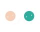 Cuirs boucles d'oreilles 25 mm Les Georgettes - Nude/Aquatic