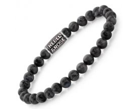 Bracelet perles Rebel & Rose Grey Seduction Vintage 6 mm - RR-60117-V