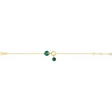 Bracelet or & malachite Stepec - J40005.N0