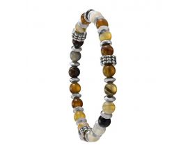 Bracelet acier & pierres naturelles Jourdan - JH250001B