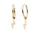 Boucles d'oreilles créoles or éclairs Stepec - nBBEBB
