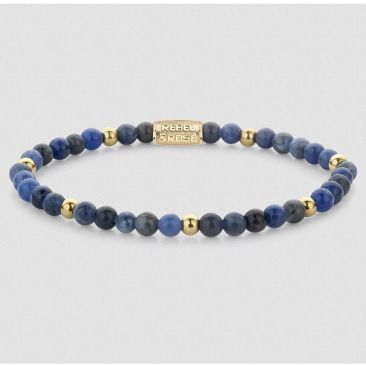 Bracelet perles Rebel & Rose Midnight blue yellow 4 mm - RR-40129-G