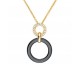 Collier plaqué or & céramique Phebus - 1-76-0010