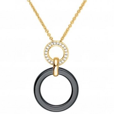 Collier plaqué or & céramique Phebus - 1-76-0010