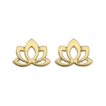 Boucles d'oreilles boutons or Lotus Stepec - aBXXBE 