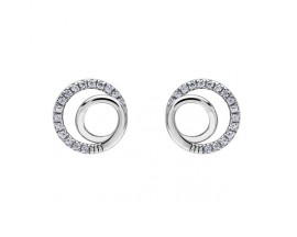 Boucles d'oreilles boutons or & oxydes Stepec - aBTXII