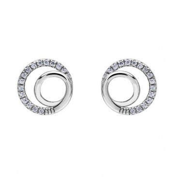 Boucles d'oreilles boutons or & oxydes Stepec - aBTXII
