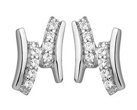 Boucles d'oreilles boutons or & oxydes Stepec - bOBTBS