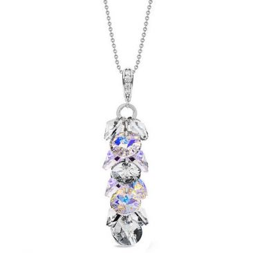 Collier argent et cristal Spark - A416WAB