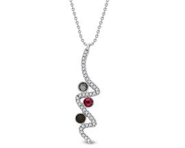 Collier argent et cristal Spark - A0444SC