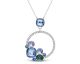 Collier argent et cristal Spark - A0412A
