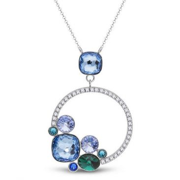 Collier argent et cristal Spark - A0412A