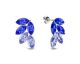 Boucles d'oreilles boutons argent et cristal Spark - A0406B