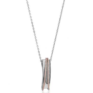 Collier argent et oxydes LINEARGENT - 19220-PE