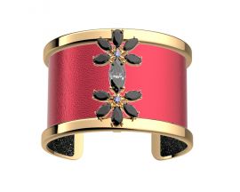 Bracelet manchette Les Georgettes - Shererazade précieuses finition or 40 mm