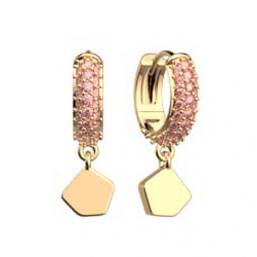 Boucles d'oreilles créoles Les Cadettes - Gigi oz finition or - 70432351916000