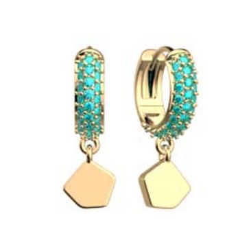 Boucles d'oreilles créoles Les Cadettes - Gigi oz finition or - 70432351923000
