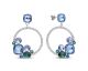 Boucles d'oreilles pendants argent et cristal Spark - A0411A