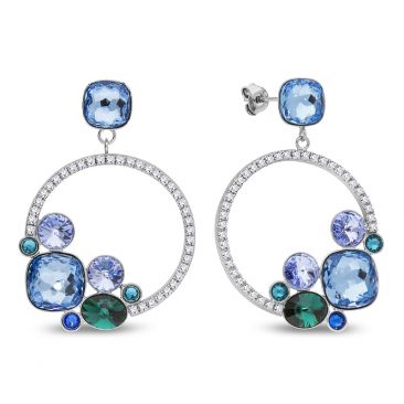 Boucles d'oreilles pendants argent et cristal Spark - A0411A