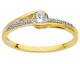 Bague solitaire or oxydes Stepec - nPJXBU