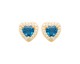 Boucles d'oreilles coeurs boutons plaqué or oxydes Stepec - IJPOXOOP