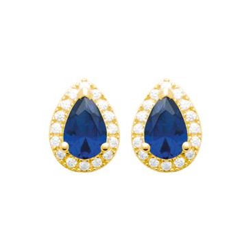 Boucles d'oreilles coeurs boutons plaqué or oxydes Stepec - IJPOXXOP