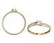 Bague solitaire or oxydes Stepec - cPJXII