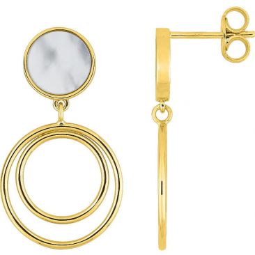Boucles d'oreilles pendants plaqué or - 135391