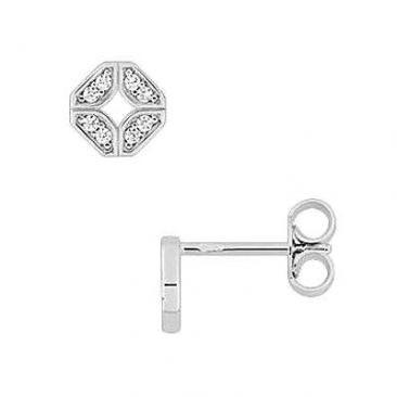 Boucles d'oreilles boutons argent oxydes - 335081.1