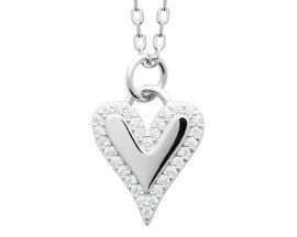 Collier coeur argent Stepec - TSJETEOU