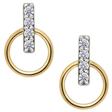 Boucles d'oreilles boutons or Stepec - cSSXIJ